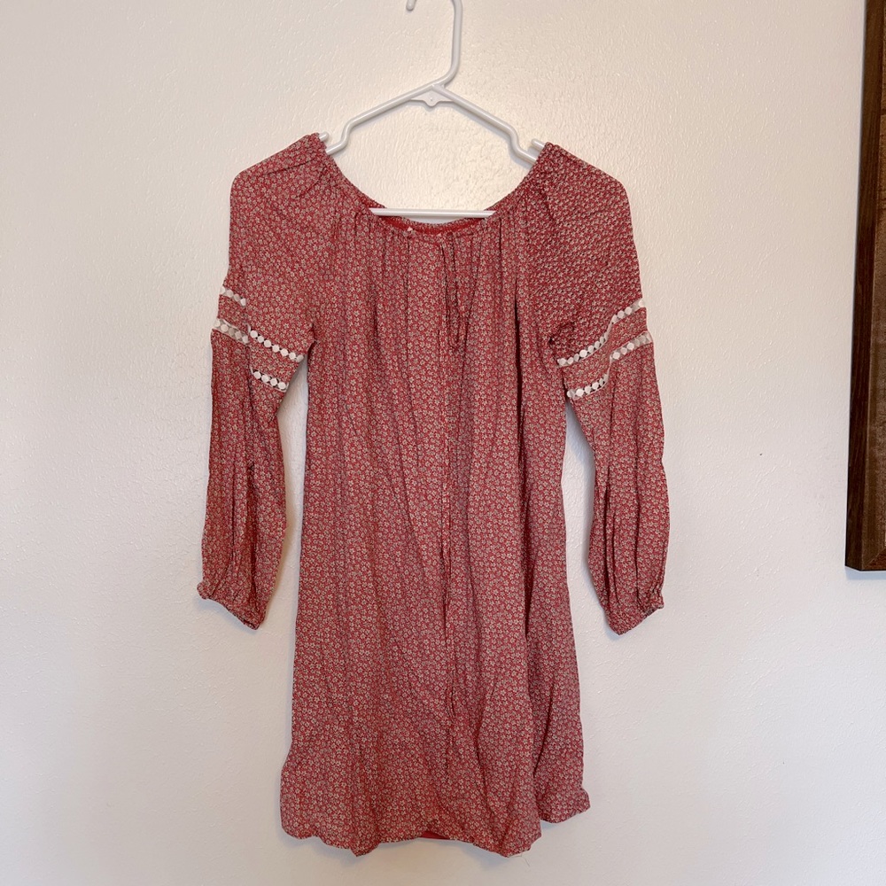 Off the shoulder red dress size small